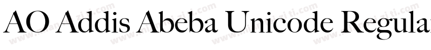 AO Addis Abeba Unicode Regular字体转换